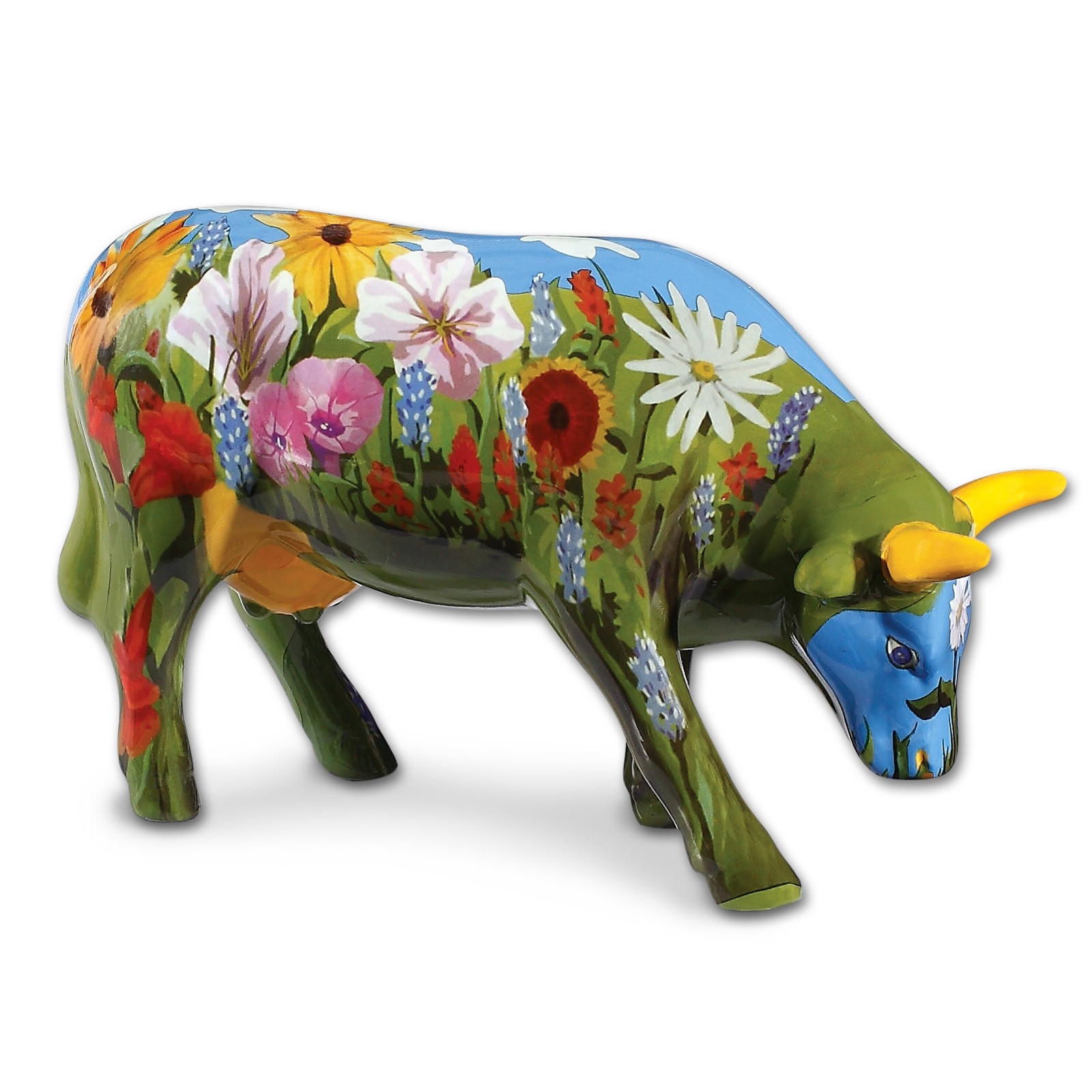 Design Kuh mit Blumenwiese 10cm Köthen Kuhparade KOS103