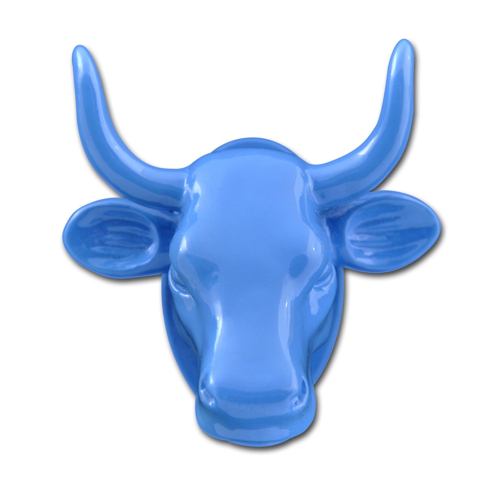 Magnet Kuh-Kopf blau Kühlschrankmagnet Köthen Kuhparade KOS501B