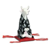Meditierende Design Kuh mit Kimono 4,5cm Köthen Kuhparade KOS003