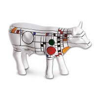 Design Kuh mit farbigem Muster 4,5cm Köthen Kuhparade KOS008